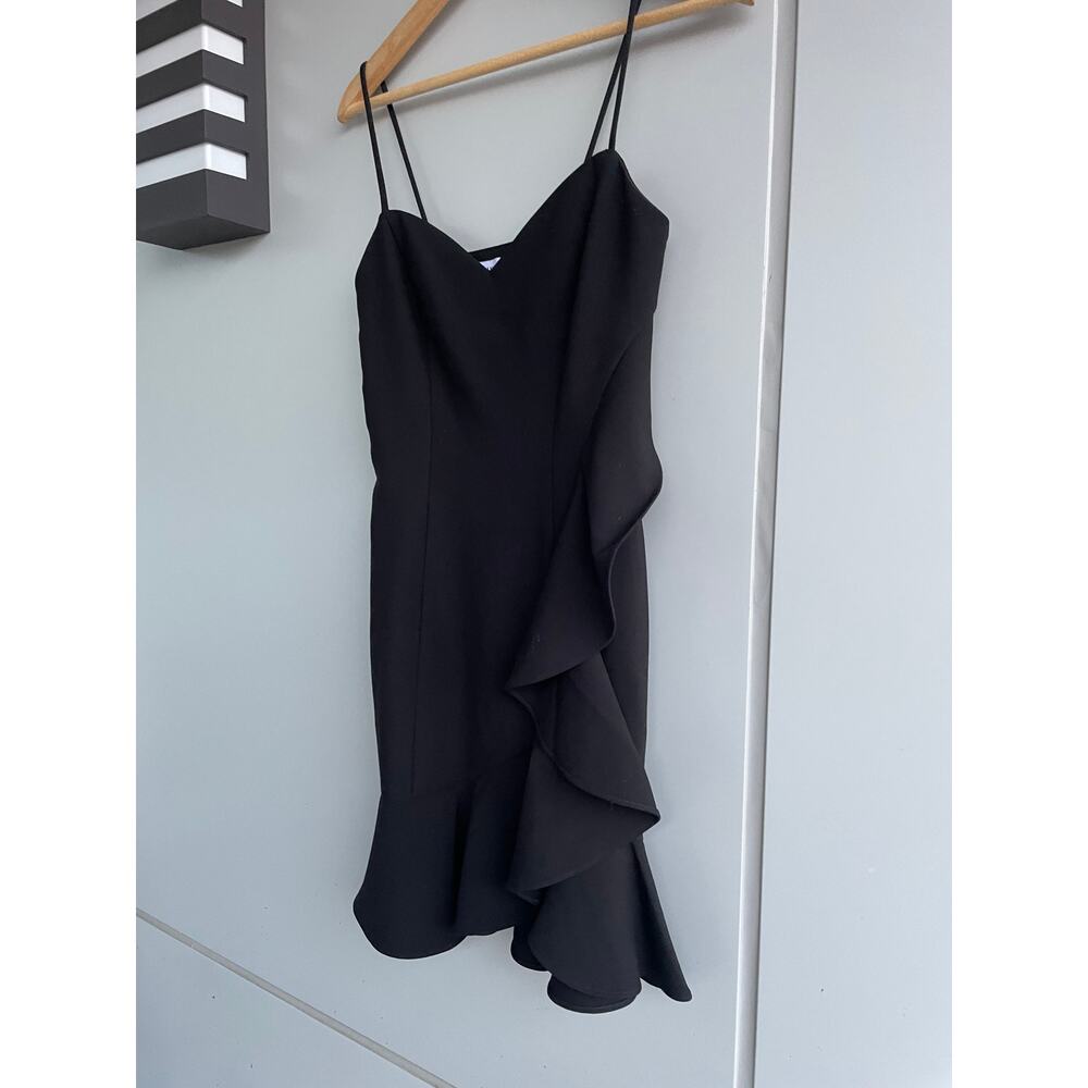LIKELY revolve black ruffle Lavern short cocktail date night dress lbd - Picture 4 of 8